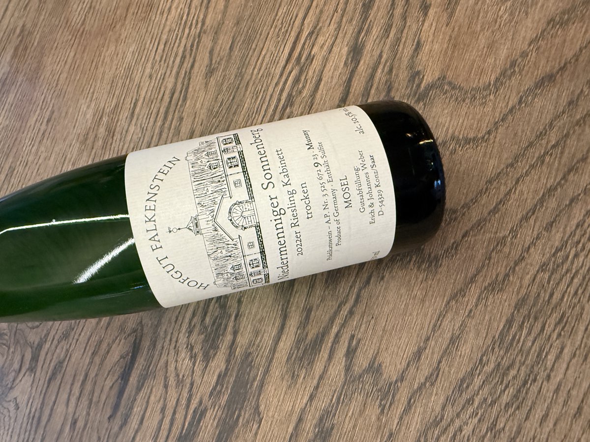 NIEDERMEN. SONNENBERG KABINETT TROCKEN FUDER MUNNY  AP 9 2022